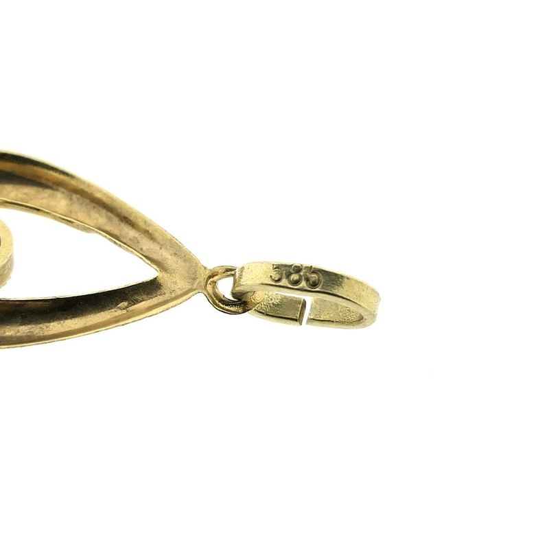 Image 4 of Gold minimalist pendant with zirconia