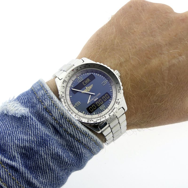 Image 6 of Breitling Chronospace; Analog/digital pilot's watch