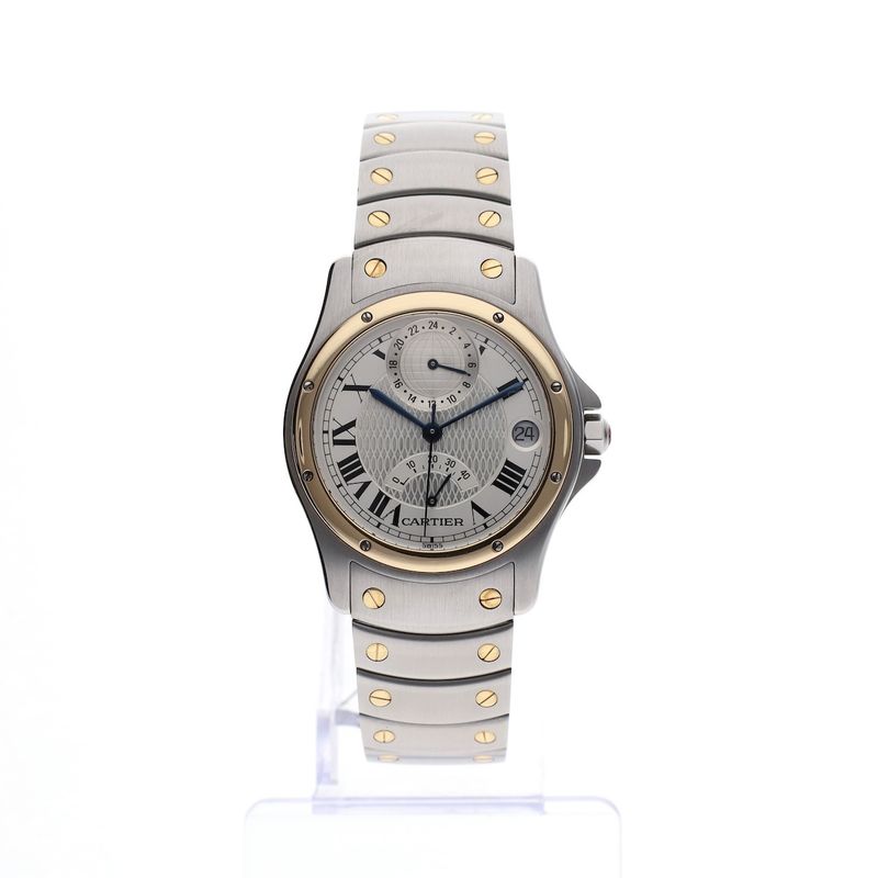 Image 28 of Cartier Santos Ronde Aviator '150 Years Limited Edition' W20038R3; Automatic watch with GMT