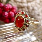 Image 3 of Gold entourage ring with carnelian | Vintage
