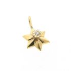 Image 3 of Gold subtle star pendant with diamond | 0.035 ct.