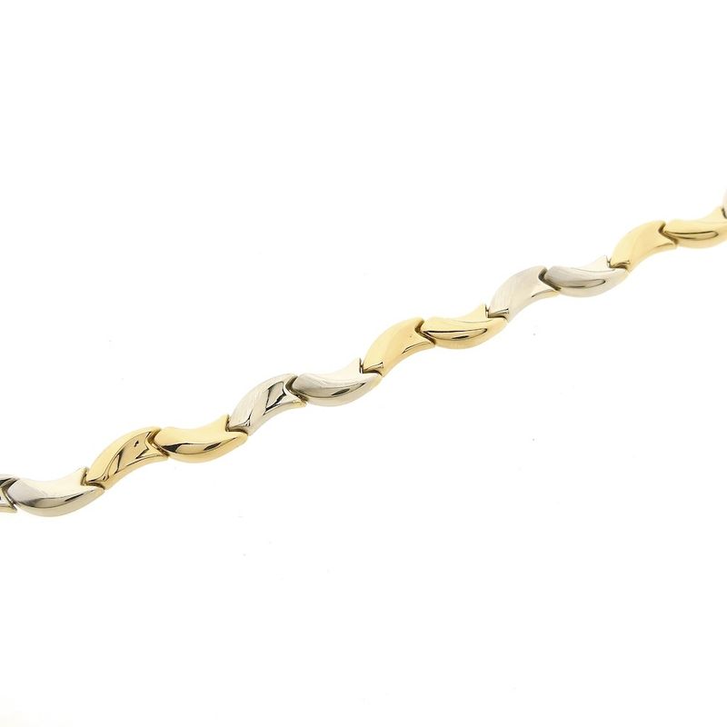 Image 9 of Two-tone gold fantasy link chain | 44 cm
