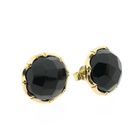 Image 3 of Gold stud earrings with garnet