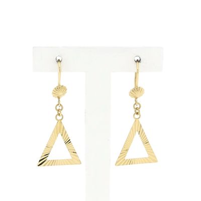 Image 1 of Gold triangular stud earrings