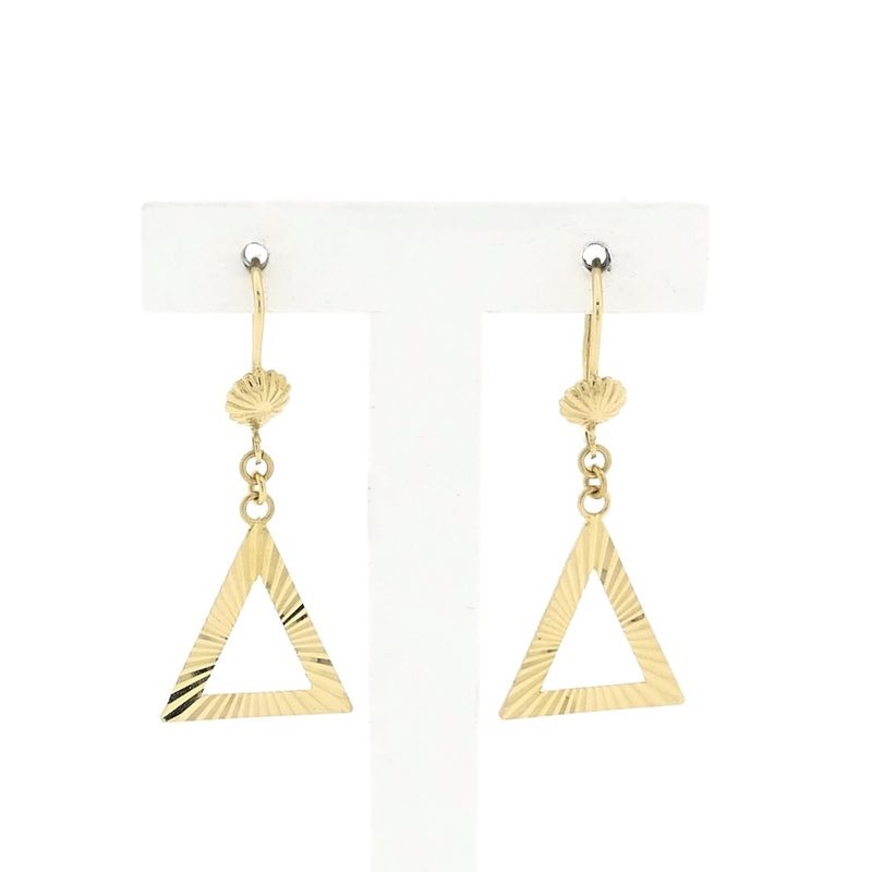 Image 1 of Gold triangular stud earrings