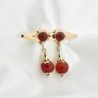 Image 4 of Vintage gold brooch with carnelian