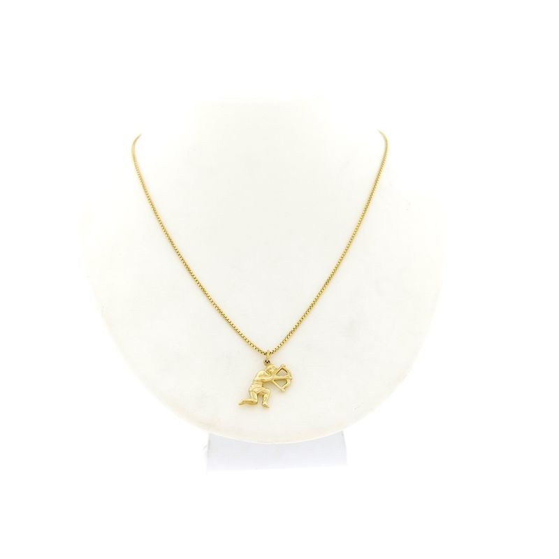 Image 7 of Gold zodiac sign pendant; Sagittarius