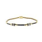 Image 3 of Gold bracelet with sapphire and diamond; 0.03 ct. | 18 cm