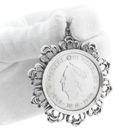 Image 11 of Silver pendant of 10 guilder coin of Juliana 1970.