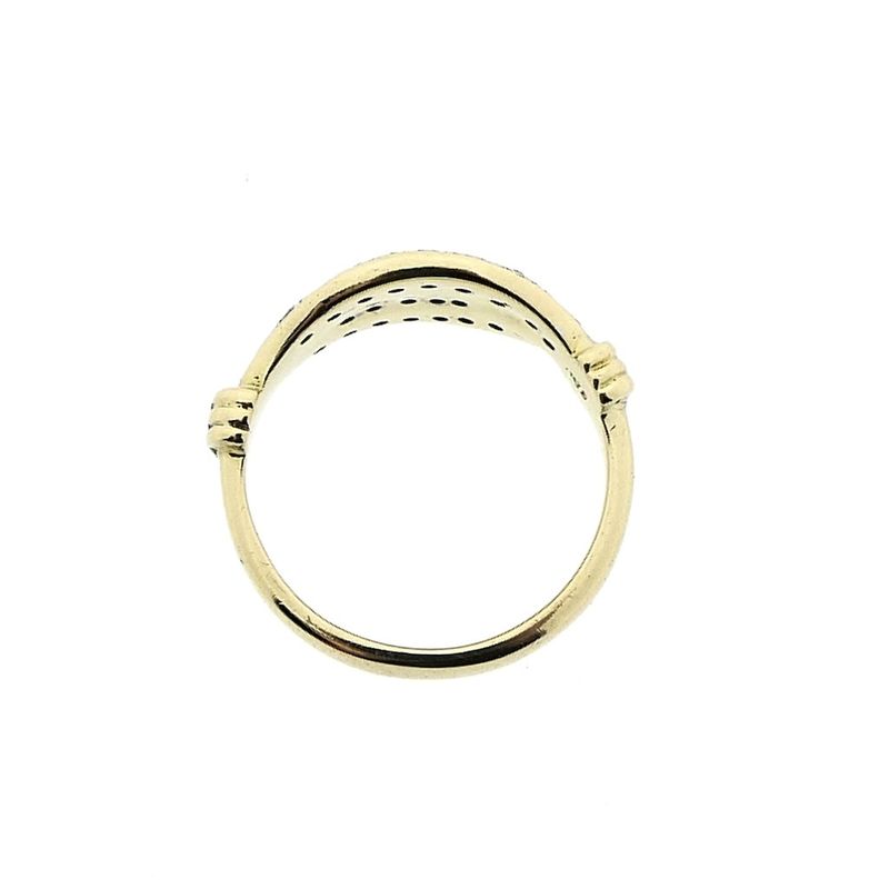 Image 4 of Gold ring with diamonds; 0.105 ct.