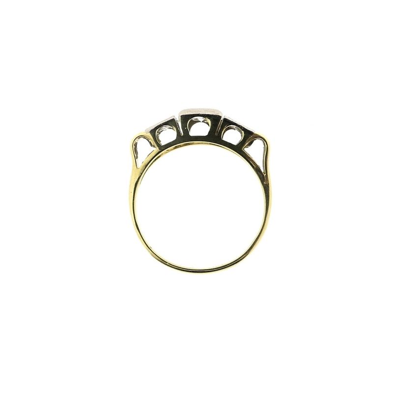 Image 10 of Gold Art Deco ring with diamond | 0.18 ct.