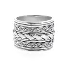 Image 4 of Silver ring with braided pattern