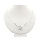 Image 1 of White gold necklace with Tahitian pearl and diamonds; 0.35 ct.