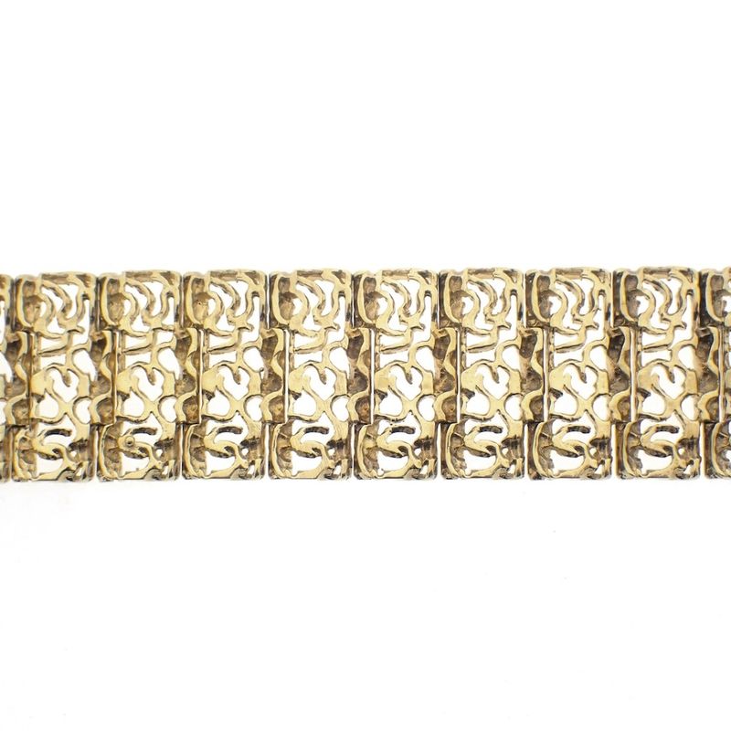 Image 5 of Gold wide fantasy link bracelet
