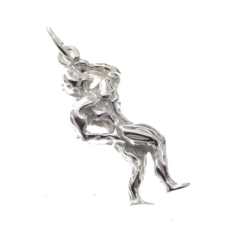 Image 2 of Silver pendant; Bodybuilder