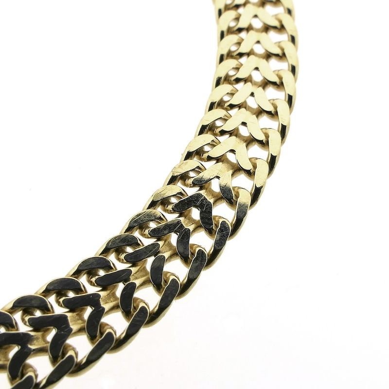 Image 8 of Gold French gourmet link bracelet | 18.5 cm