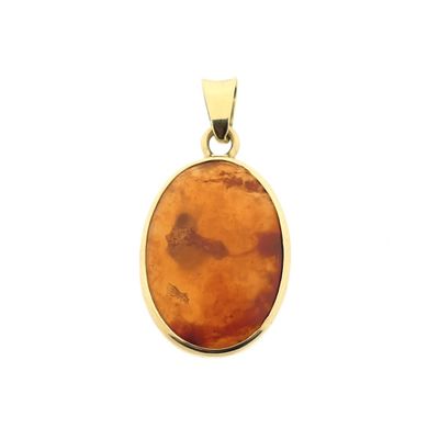 Image 1 of Gold pendant with amber