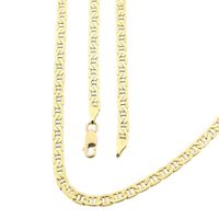 Gold navy link necklace