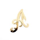Image 1 of Gold letter brooch; letter A
