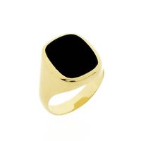 Gold signet ring with onyx