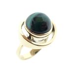 Image 1 of Gold ladies ring with malachite