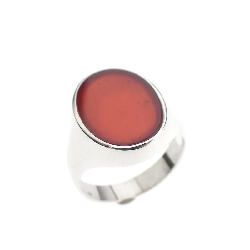 Image 1 of Signet ring set with carnelian