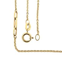 Gold anchor link necklace