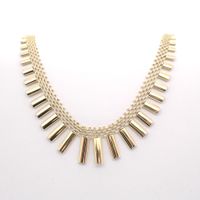 Exclusive gold fantasy necklace; bars | 47 cm