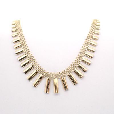 Image 1 of Exclusive gold fantasy necklace; bars | 47 cm
