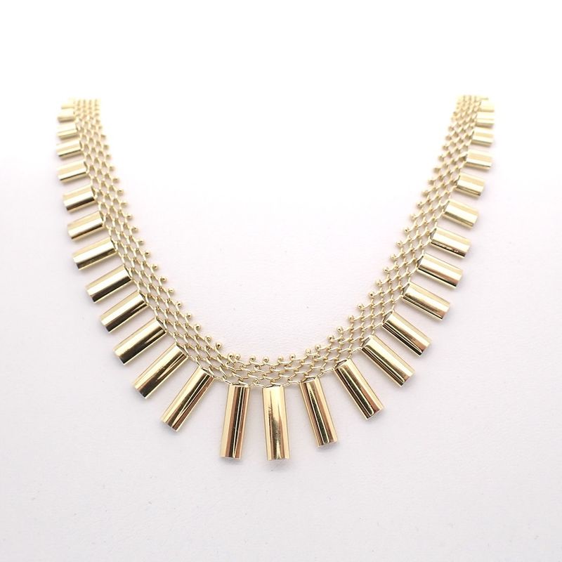 Image 1 of Exclusive gold fantasy necklace; bars | 47 cm