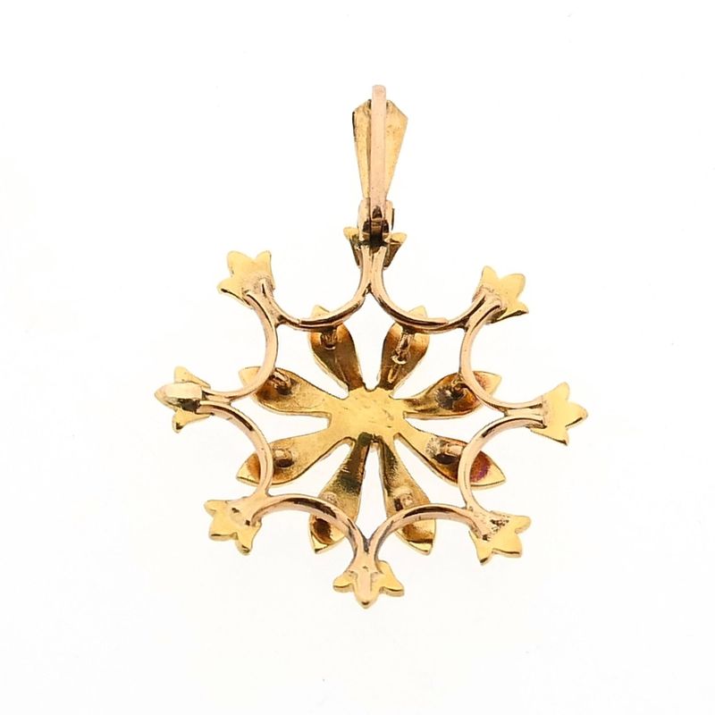 Image 7 of Gold Pendant with Cultured Pearls