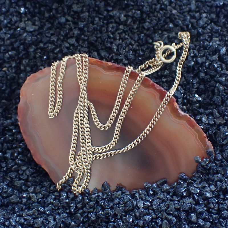 Image 5 of Gold gourmet link necklace | 41 cm