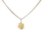 Image 5 of Gold pendant of a four-leaf clover with diamond | 0.005 ct.