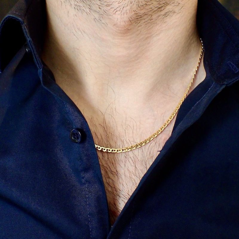 Image 2 of Gold navy link chain | 49 cm