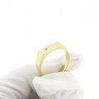 Image 7 of Gold signet ring with zirconia
