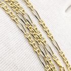 Image 7 of Bicolor Gold Figaro/Marine Link Chain