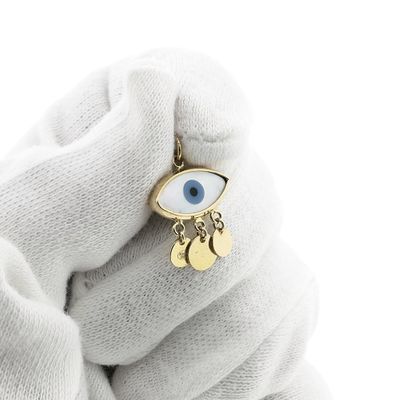 Gold pendant with Nazar (Lucky Eye) Image 2 of Gold pendant with Nazar (Lucky Eye)