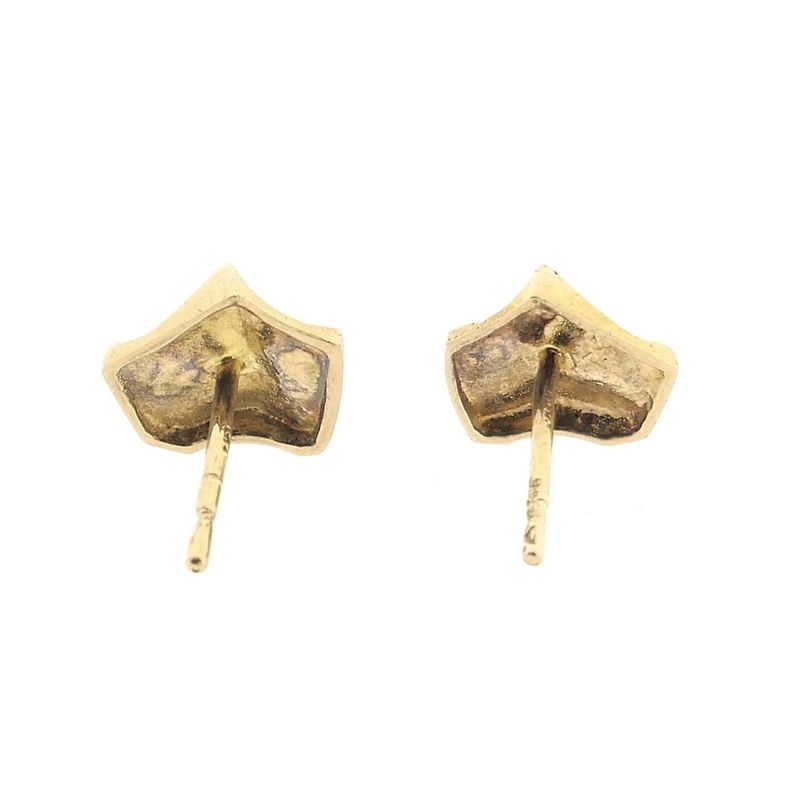 Image 8 of Gold stud earrings; Scandinavian design