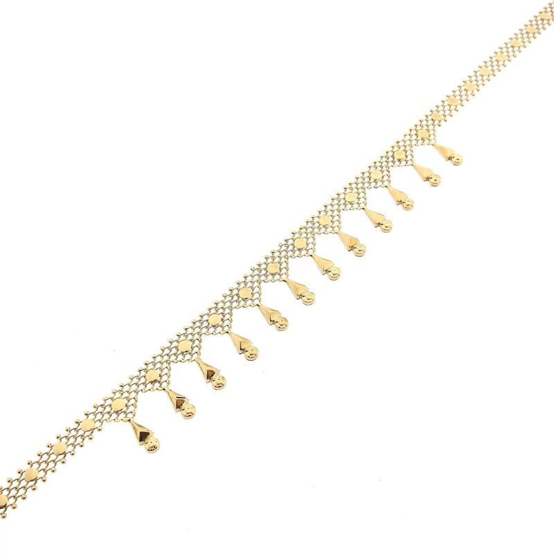 Image 10 of 14 Karat Gold Gallery Wire Link Necklace; 44 cm