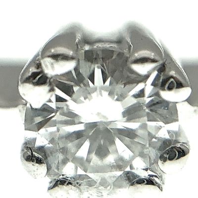 Image 2 of 18 carat white gold solitaire ring with 0.14 ct diamond.