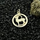 Image 2 of Golden zodiac sign pendant Capricorn
