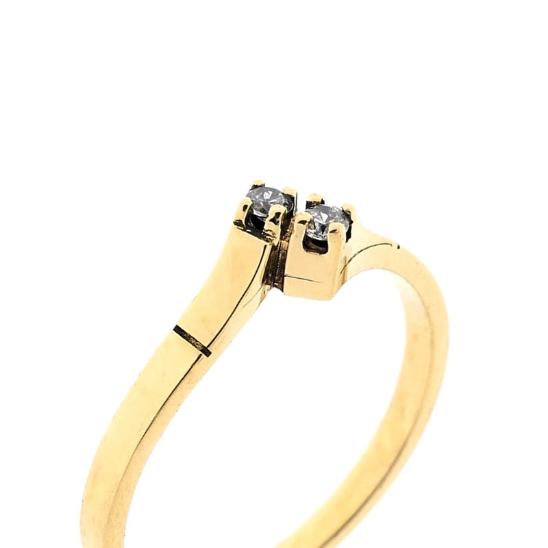 Image 3 of Gold ring with zirconia