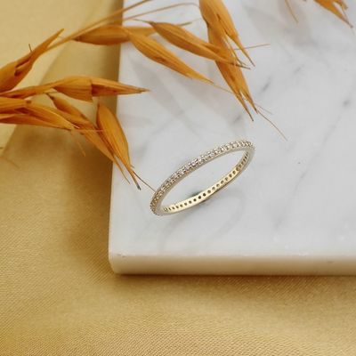 Image 2 of Gold alliance ring with zirconia