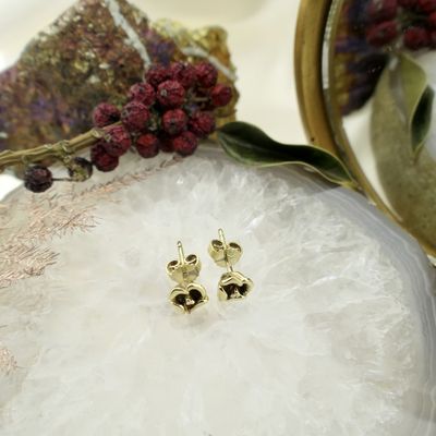 Image 2 of Golden rose stud earrings