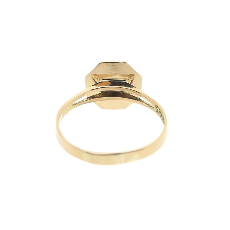 Image 6 of Vintage two-tone gold ring with pearl