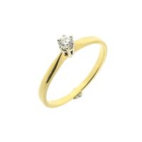 18-karat gold solitaire ring with 0.15 ct. diamond