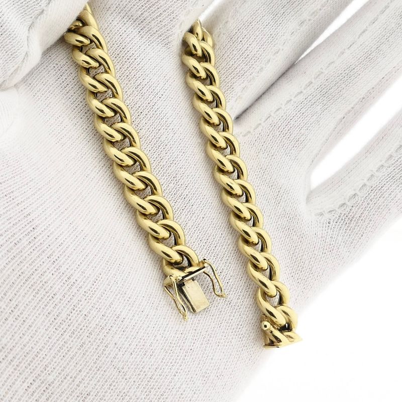 Afbeelding 9 van Gouden gourmetschakel armband | 20,5 cm