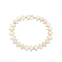 Gold bracelet with moonstones