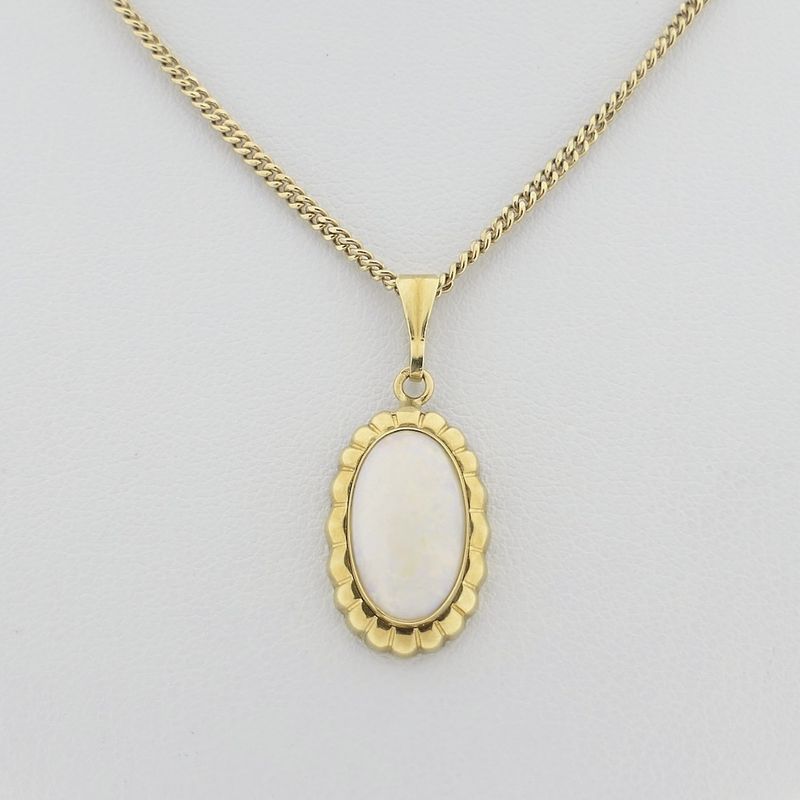 Image 11 of Gold pendant with precious opal | Vintage