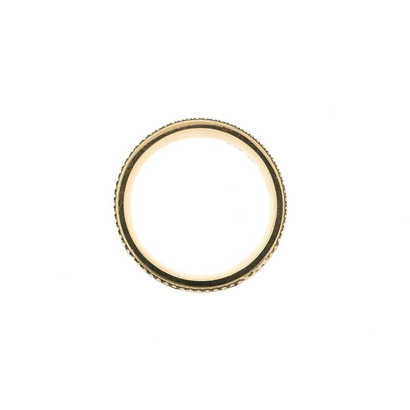 Afbeelding 7 van Gouden heren pinkring met patroon